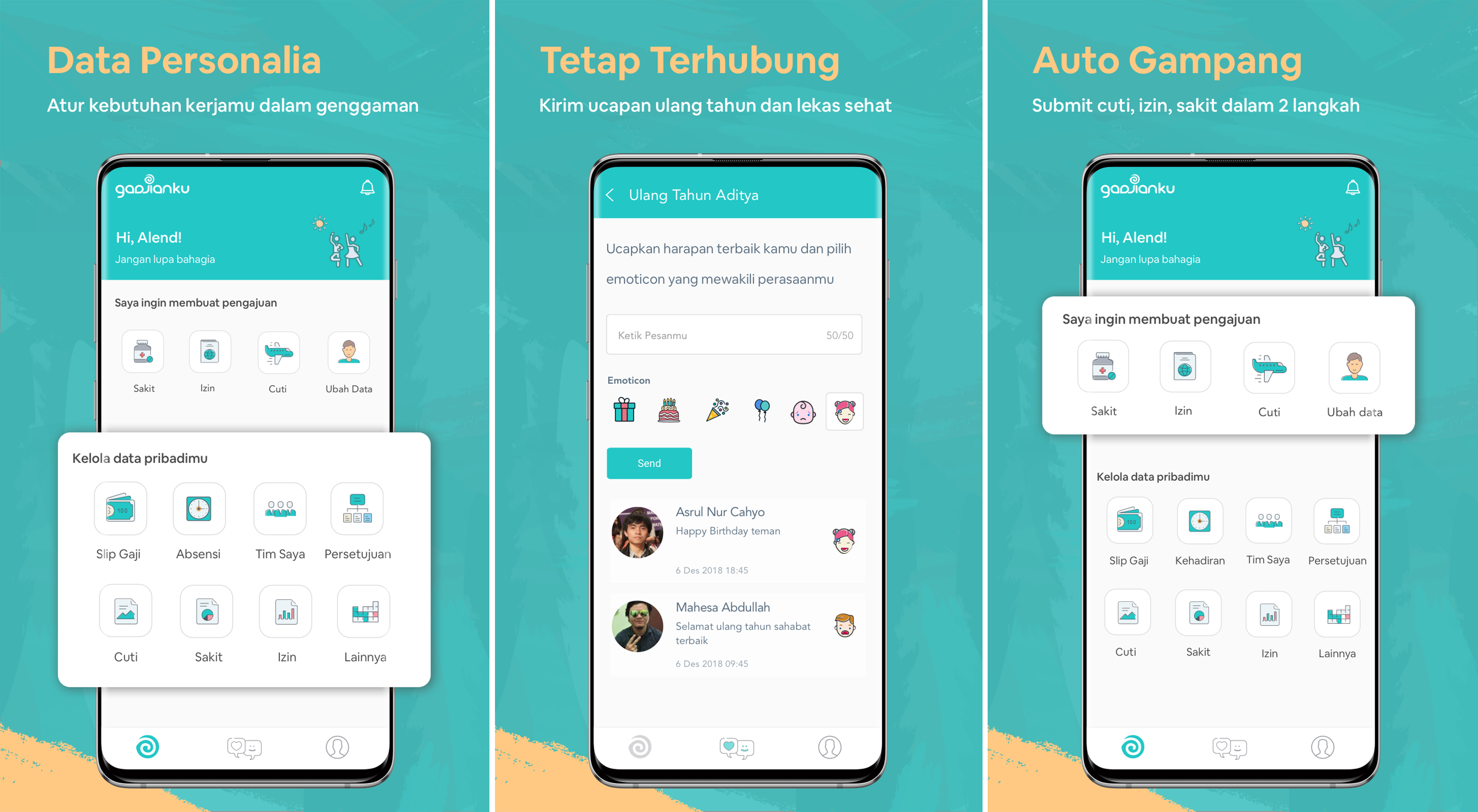 Fitur aplikasi Karyawan GadjianKu dari Gadjian | Gadjian 