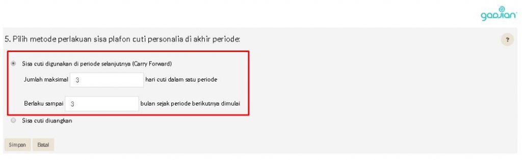 cuti carry forward