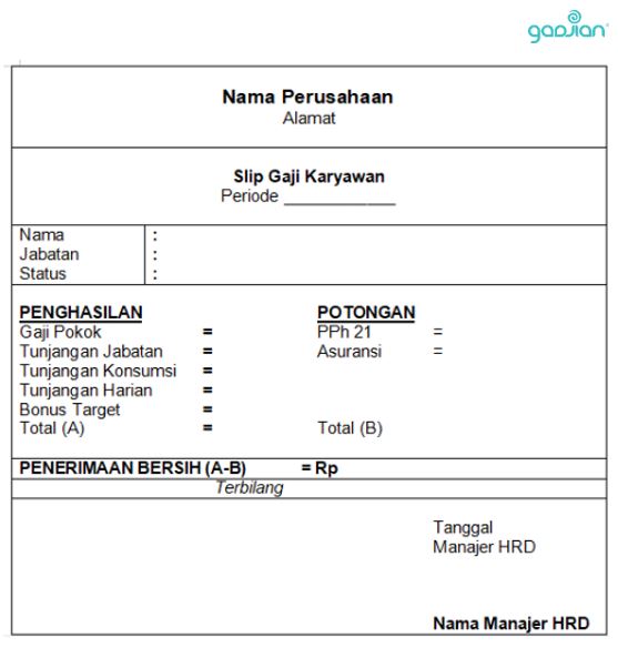 15 Contoh Slip Gaji Karyawan dalam Berbagai Format MASADI.ID