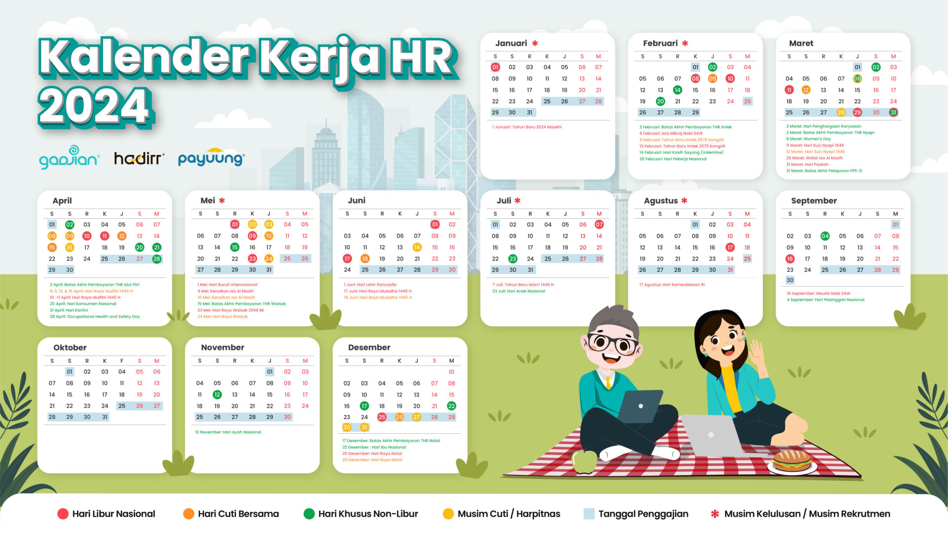 Kalender kerja 2024 maksimalkan pengelolaan sdm di perusahaan blog