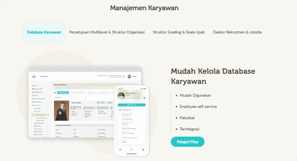 aplikasi database karyawan & form onboarding karyawan baru