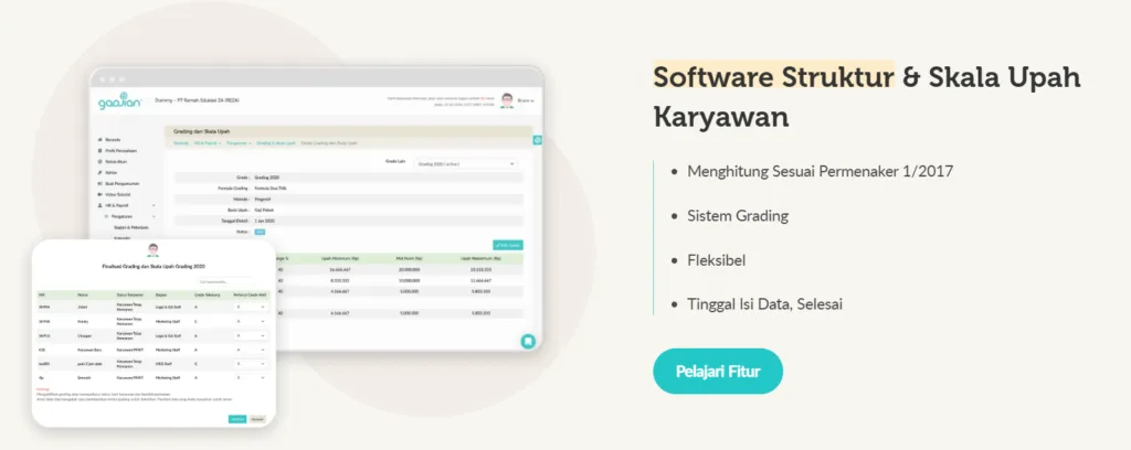 software struktur dan skala upah