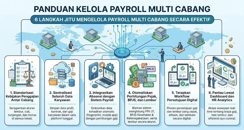 cara mengelola payroll perusahaan multi caban