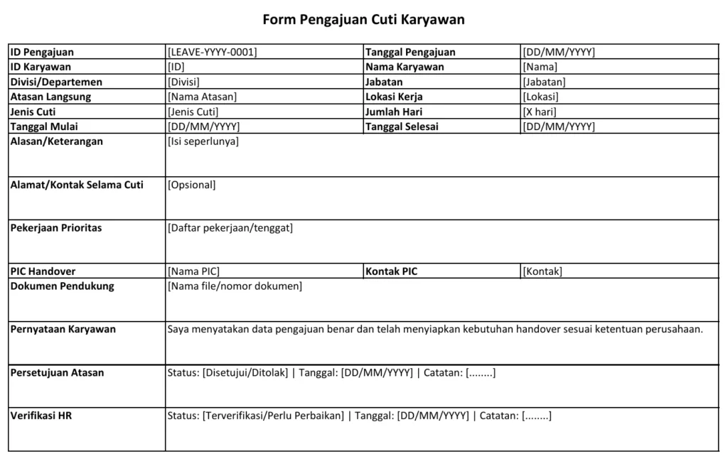 Kebijakan Cuti Fleksibel